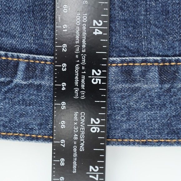 Levi's Denim Trucker Jacket Camo Top Block Mens Large L Button Up - Picture 6 of 6